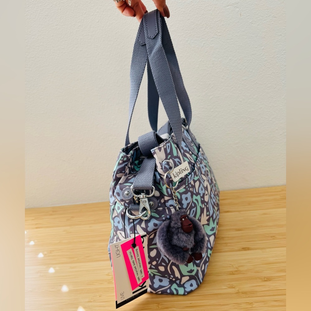 Kipling Kenzie Shoulder Bag Satchel & Tops Wallet Meadow Melody 2PC - Picture 6 of 9